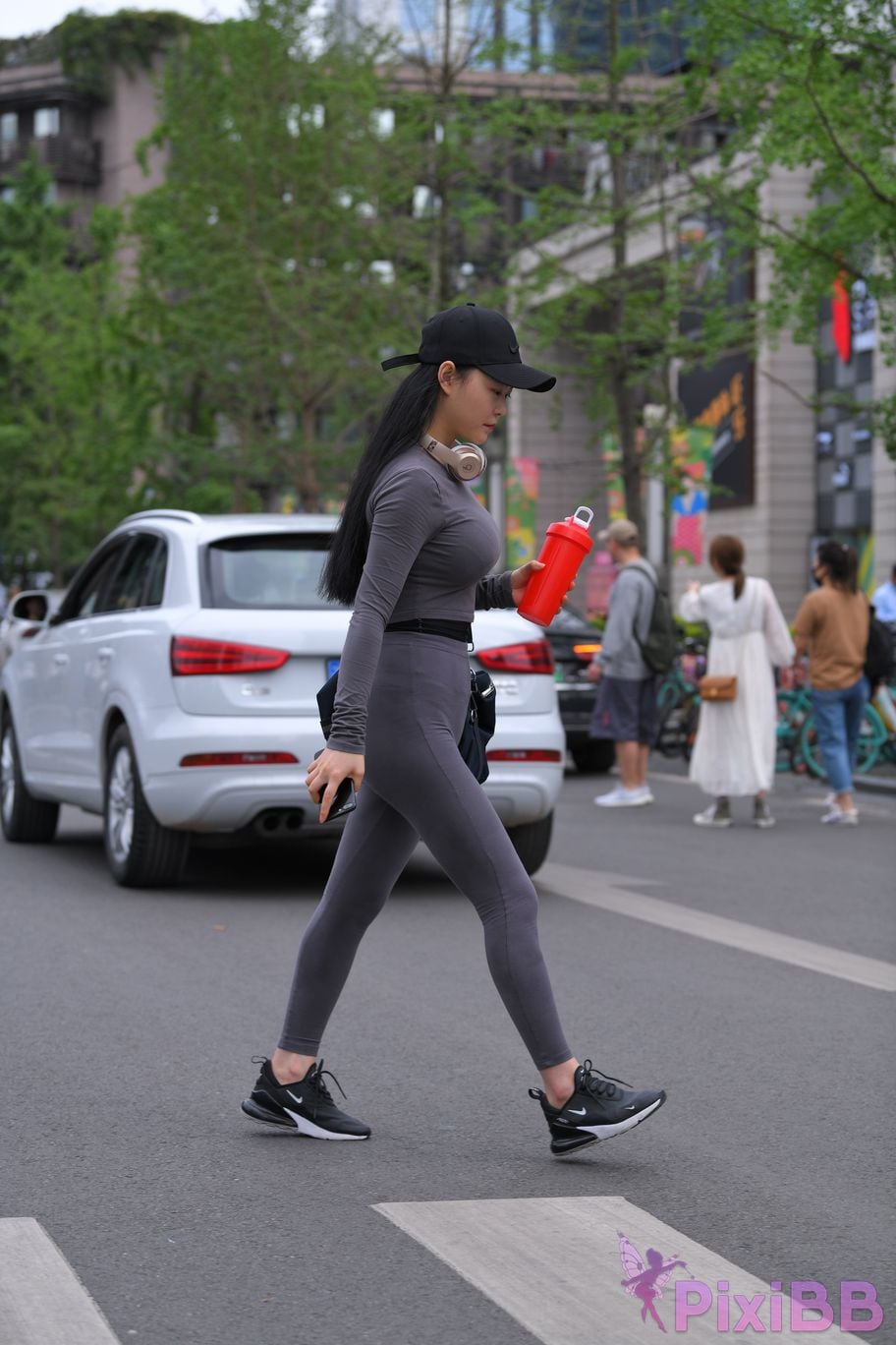Featured Street Photography Works No.5981 Gray tights with beautiful breasts and small waist PixiBB.COM 131