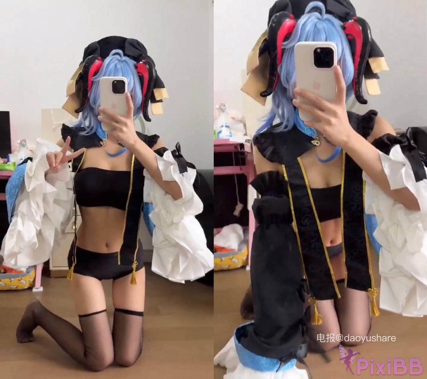 OtherXXX bear sauce Xiongjiang Tik Tok cos loli internet celebrity Koyokoro uniform View collection PixiBB.COM 034