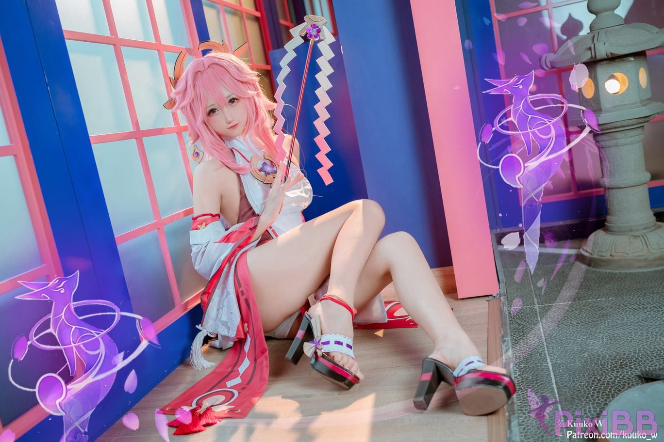 Cosplay KuukoW Yae Miko PixiBB.COM 001