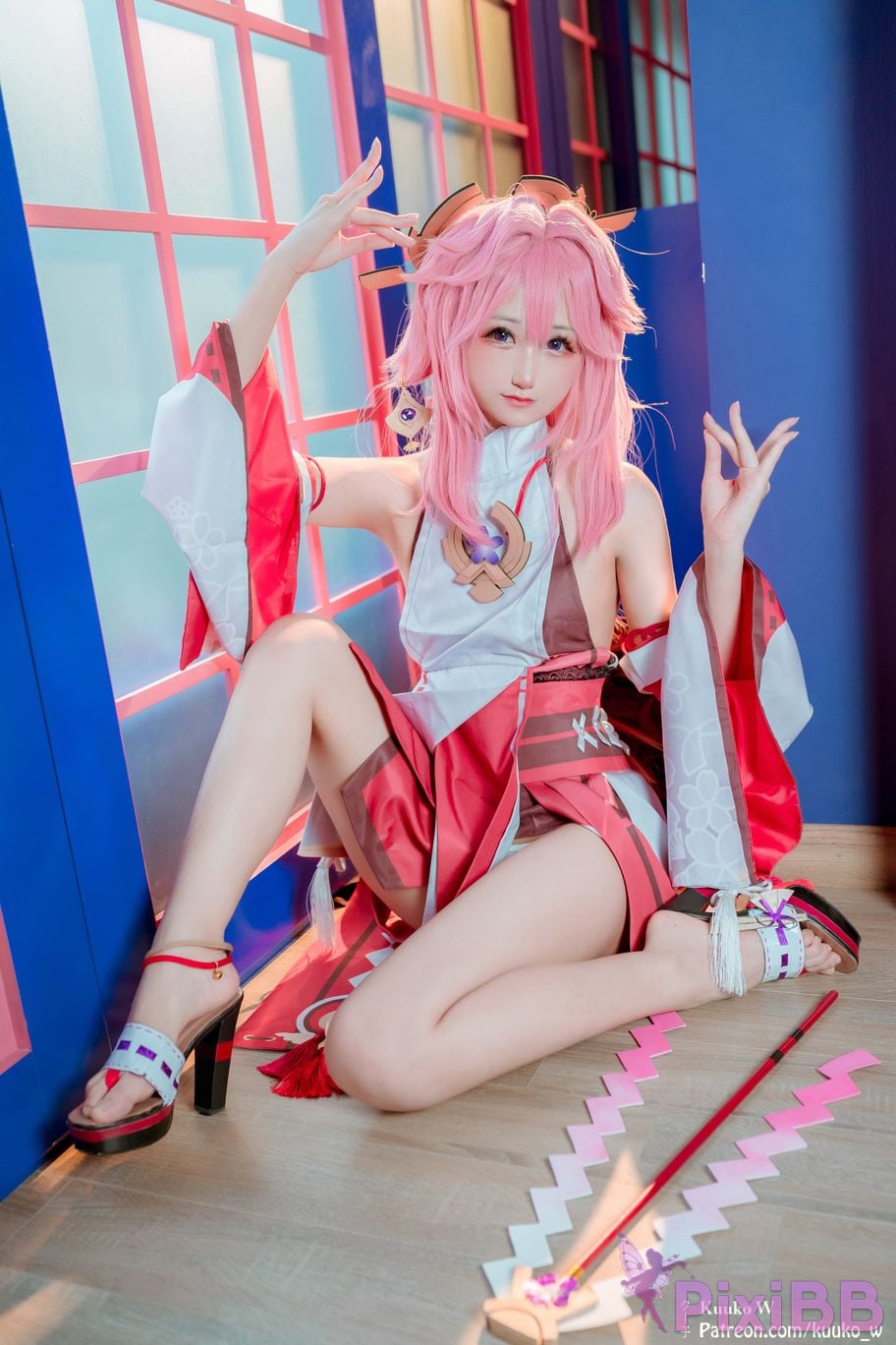 Cosplay KuukoW Yae Miko PixiBB.COM 002