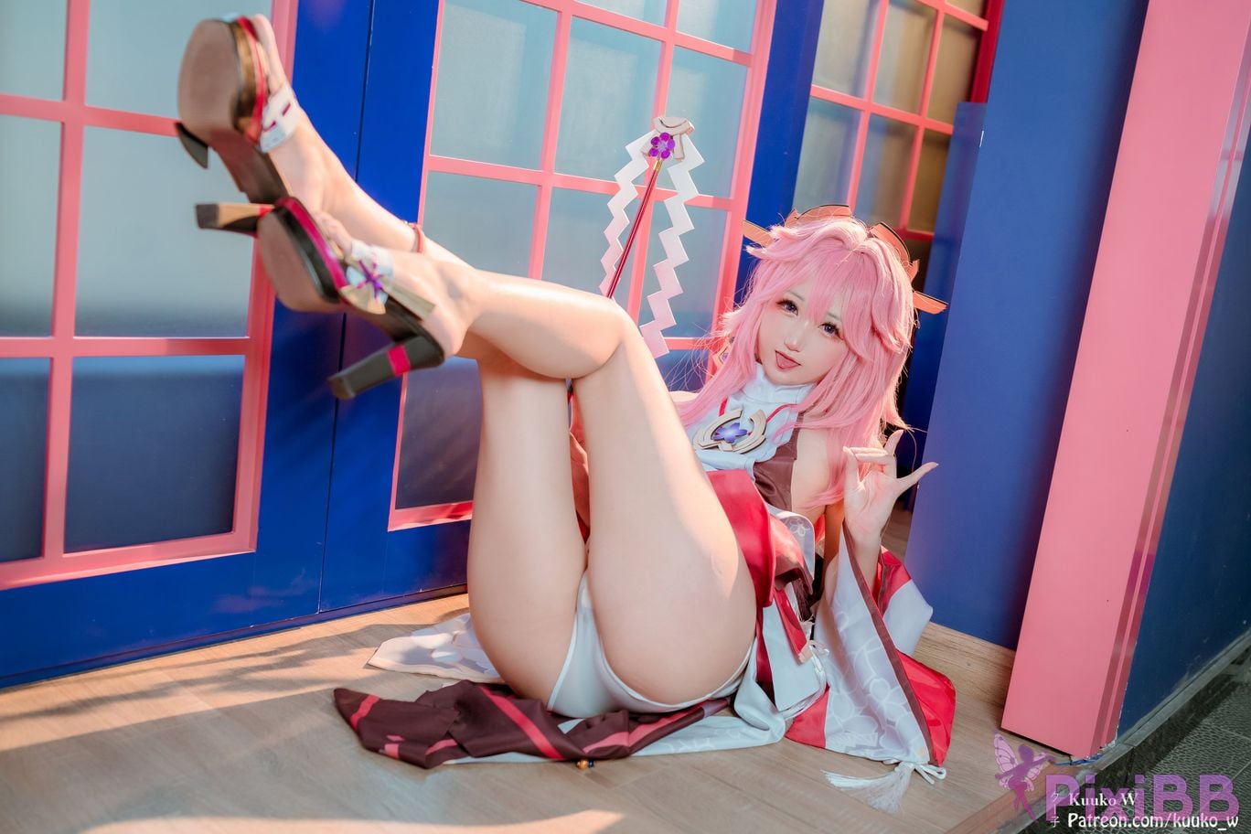 Cosplay KuukoW Yae Miko PixiBB.COM 013