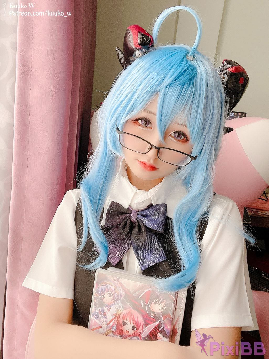 Coser KuukoW No.067 Ganyu Pure Seifuku PixiBB.COM 002