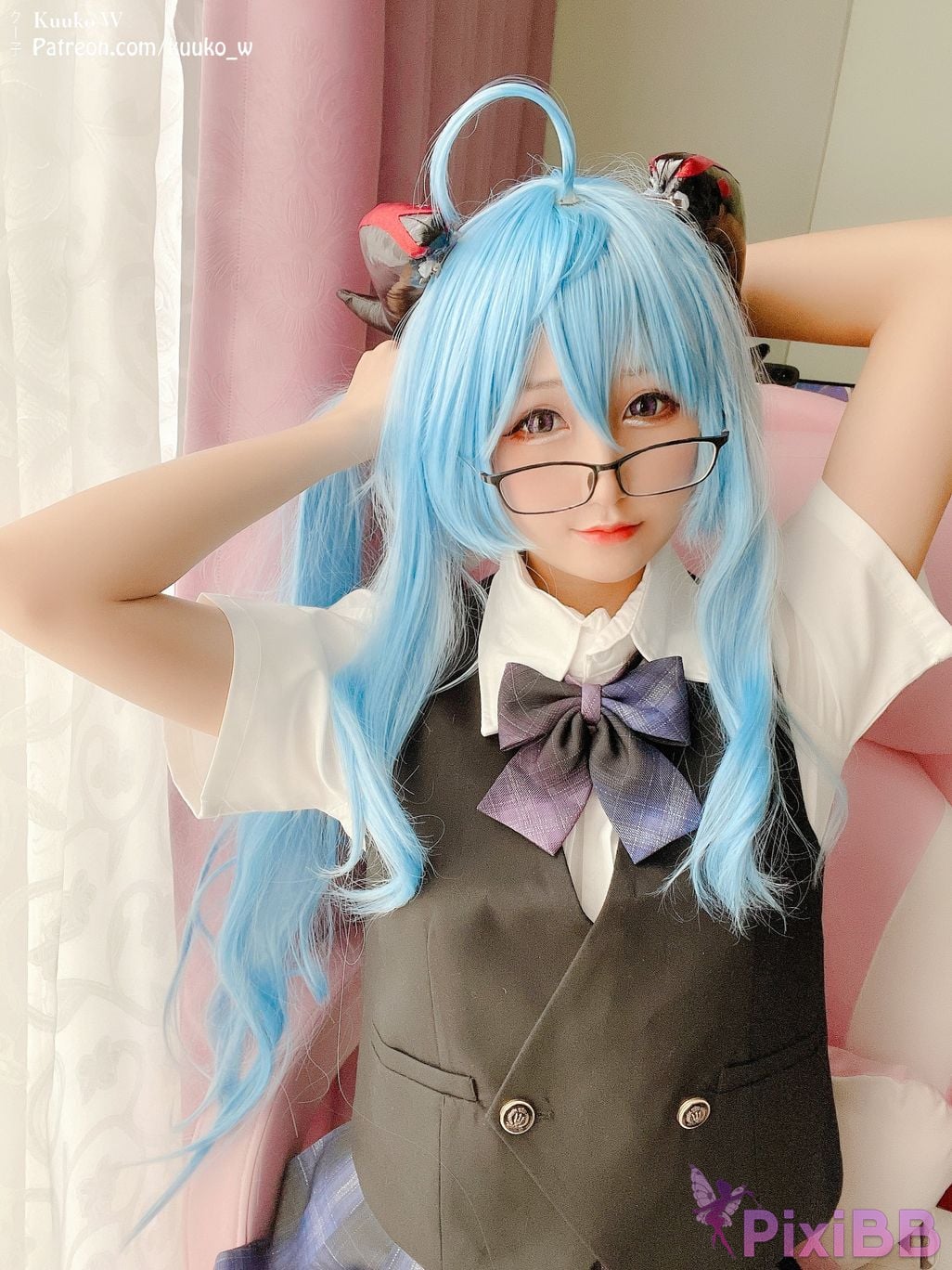 Coser KuukoW No.067 Ganyu Pure Seifuku PixiBB.COM 003