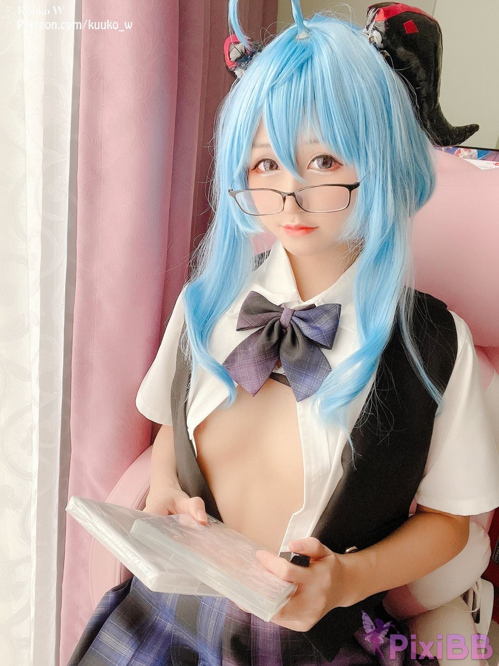 Coser KuukoW No.067 Ganyu Pure Seifuku PixiBB.COM 007