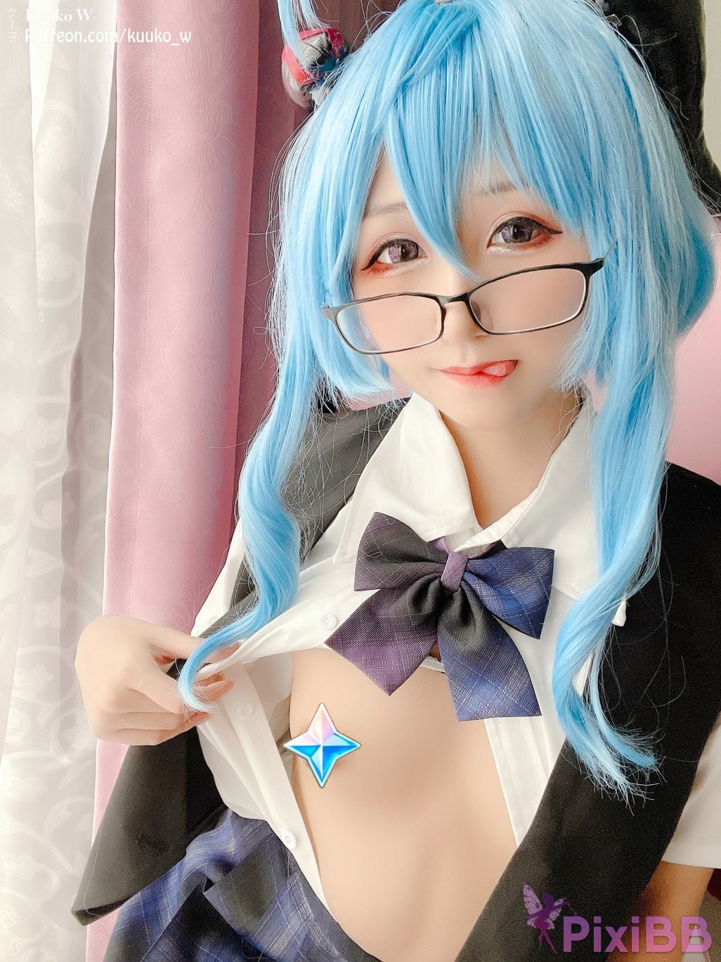 Coser KuukoW No.067 Ganyu Pure Seifuku PixiBB.COM 009