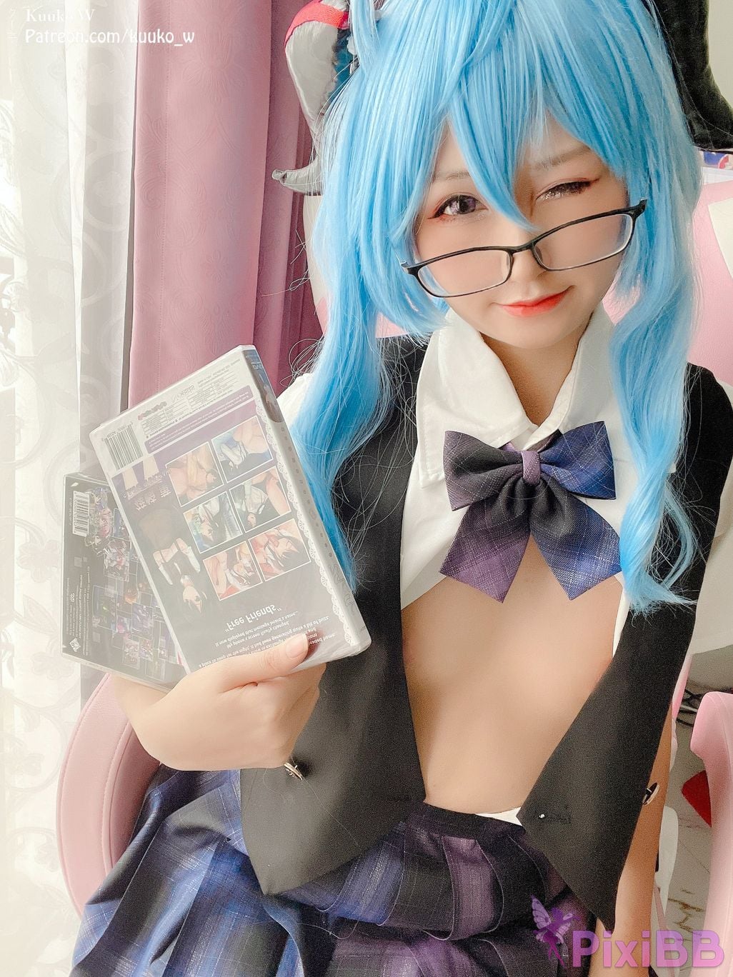 Coser KuukoW No.067 Ganyu Pure Seifuku PixiBB.COM 011