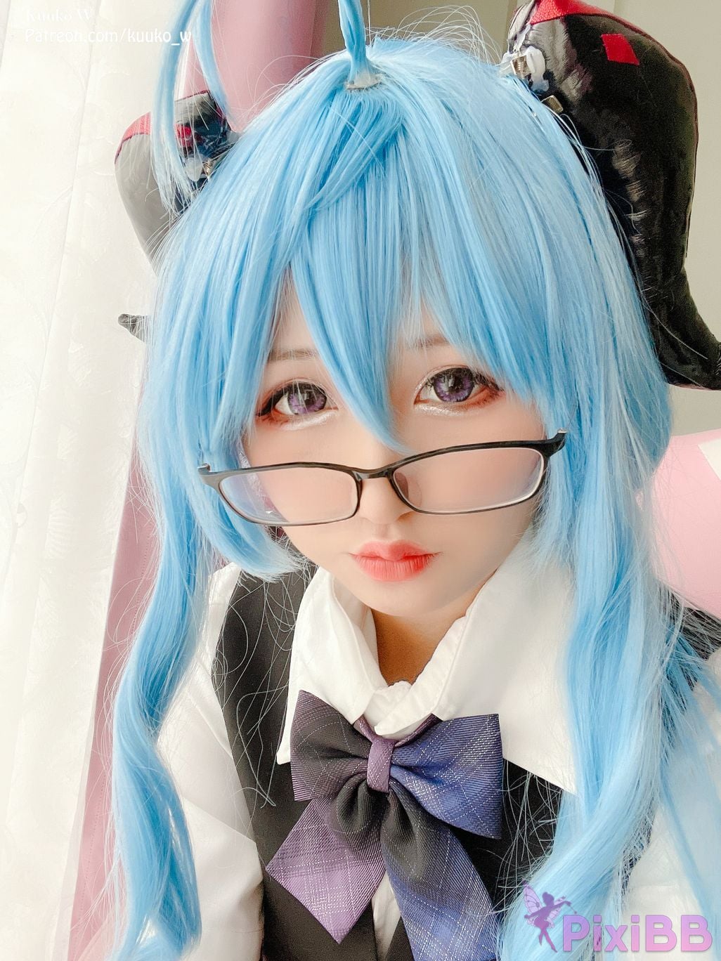 Coser KuukoW No.067 Ganyu Pure Seifuku PixiBB.COM 023