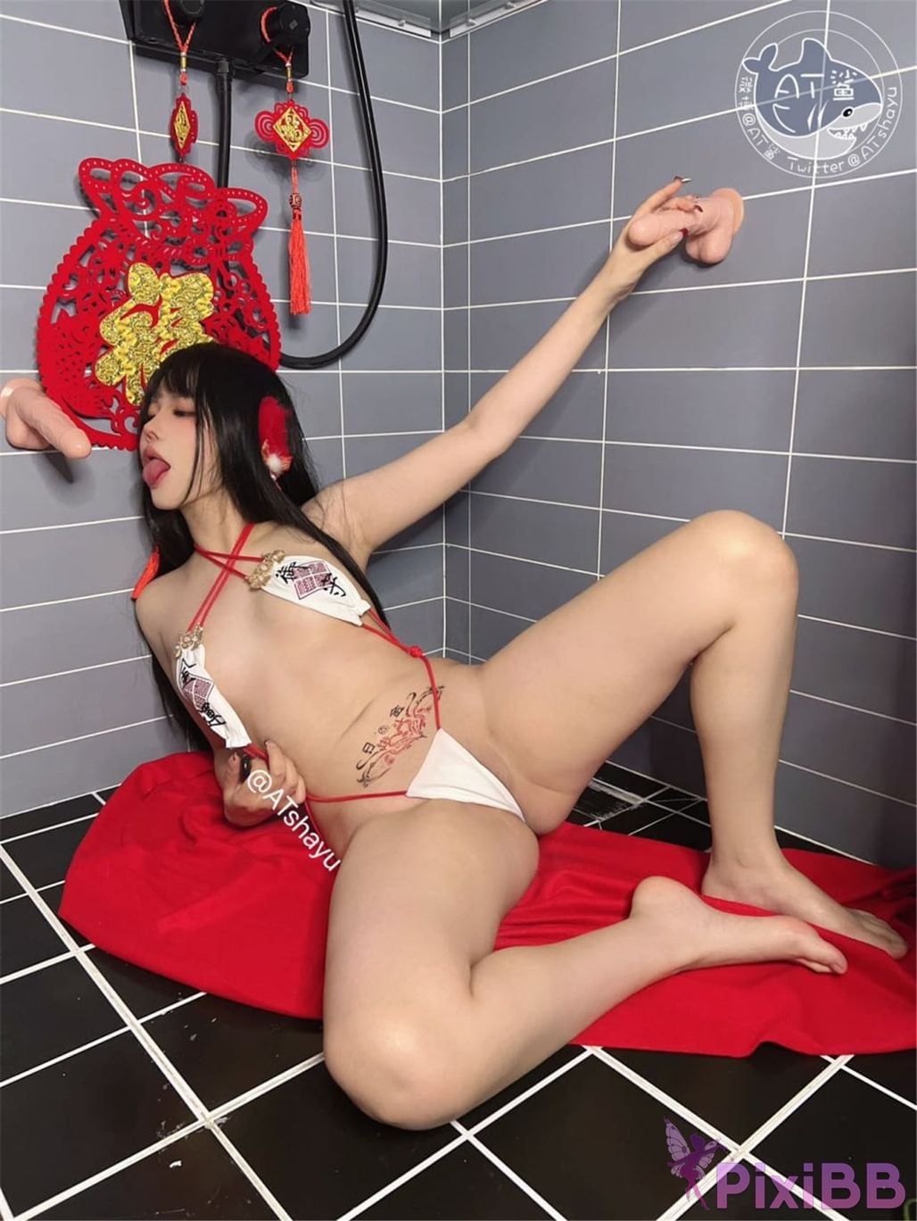 Cosplay AT Shark lewd New Years Eve PixiBB.COM 133