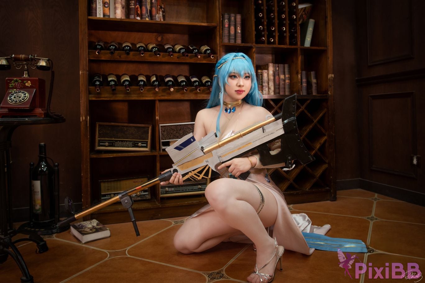 Cosplayer Pipi Nai is so cute Nikke goddess of victory Helen dress PixiBB.COM 002