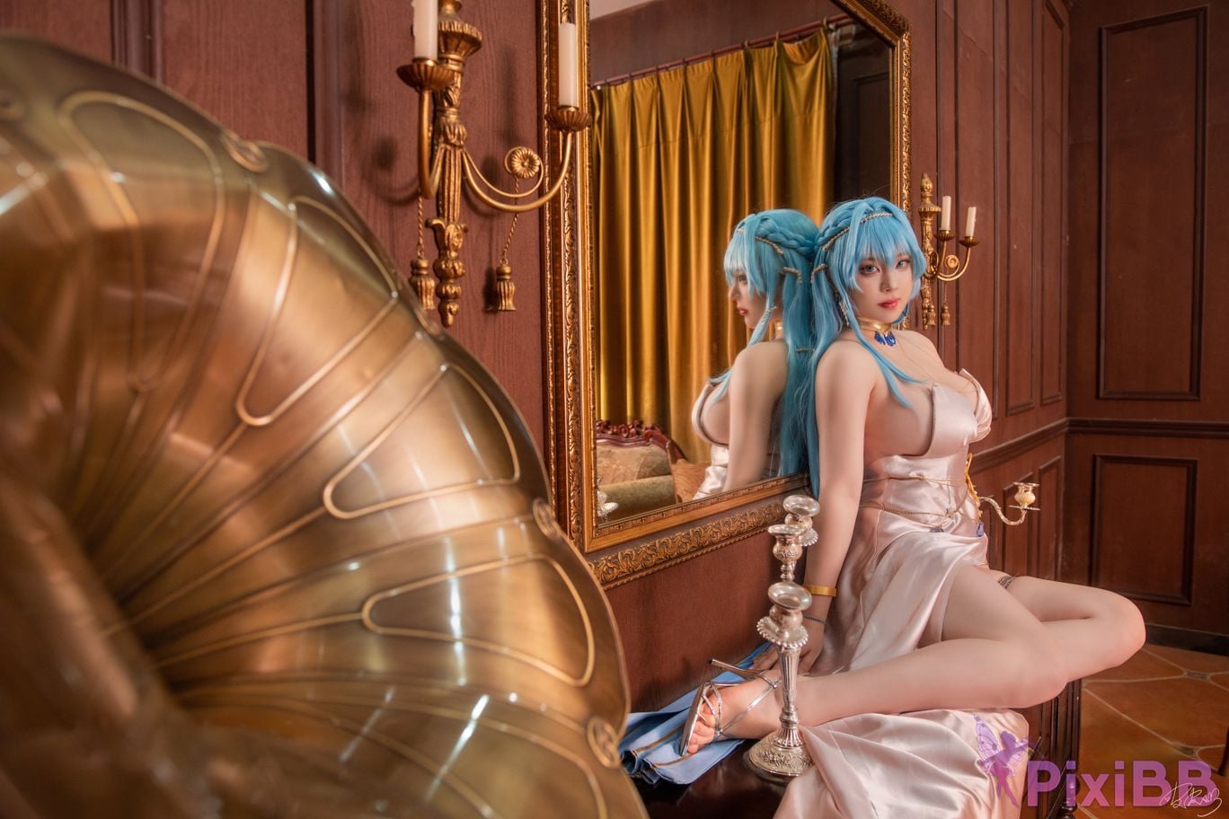 Cosplayer Pipi Nai is so cute Nikke goddess of victory Helen dress PixiBB.COM 012