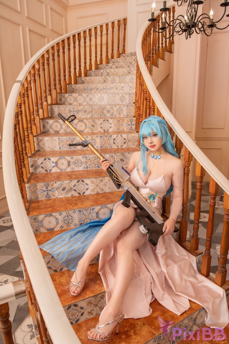 Cosplayer Pipi Nai is so cute Nikke goddess of victory Helen dress PixiBB.COM 042