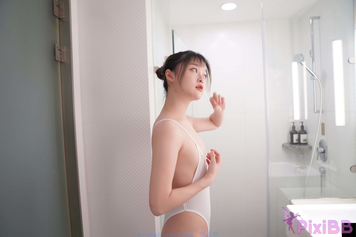 Private Photoshoot Yueyue Short skirt and black stockings full scale private photoshoot PixiBB.COM 014