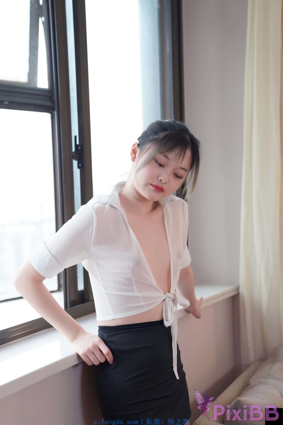 Private Photoshoot Yueyue Short skirt and black stockings full scale private photoshoot PixiBB.COM 171