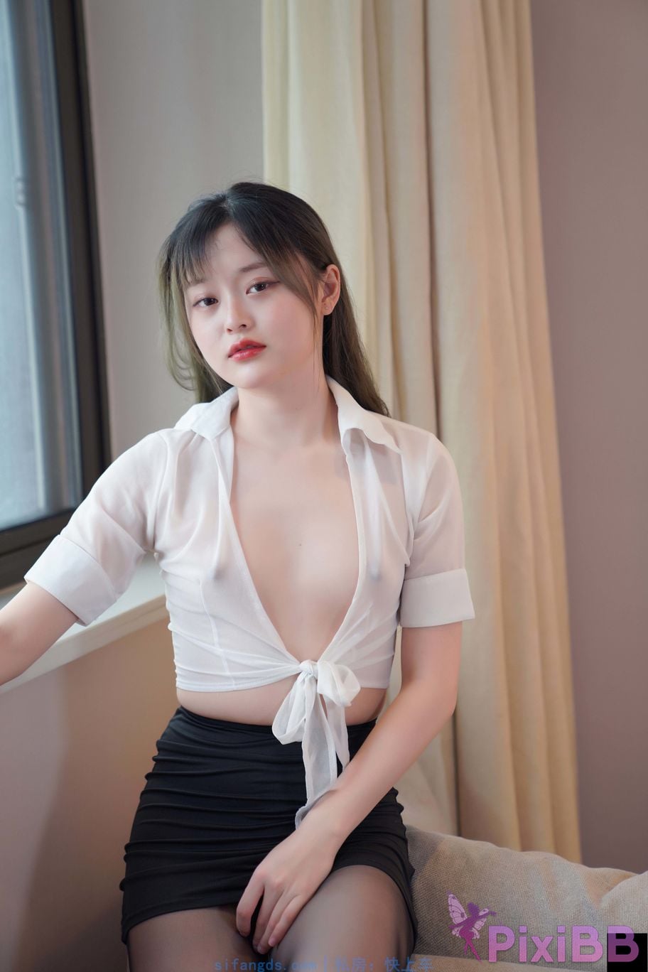 Private Photoshoot Yueyue Short skirt and black stockings full scale private photoshoot PixiBB.COM 204