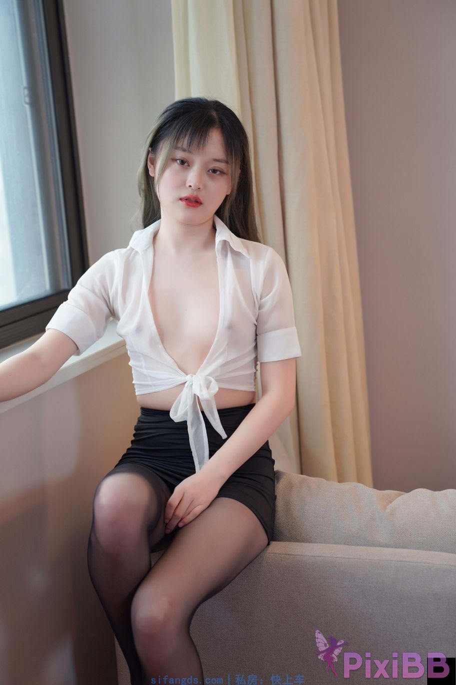 Private Photoshoot Yueyue Short skirt and black stockings full scale private photoshoot PixiBB.COM 205
