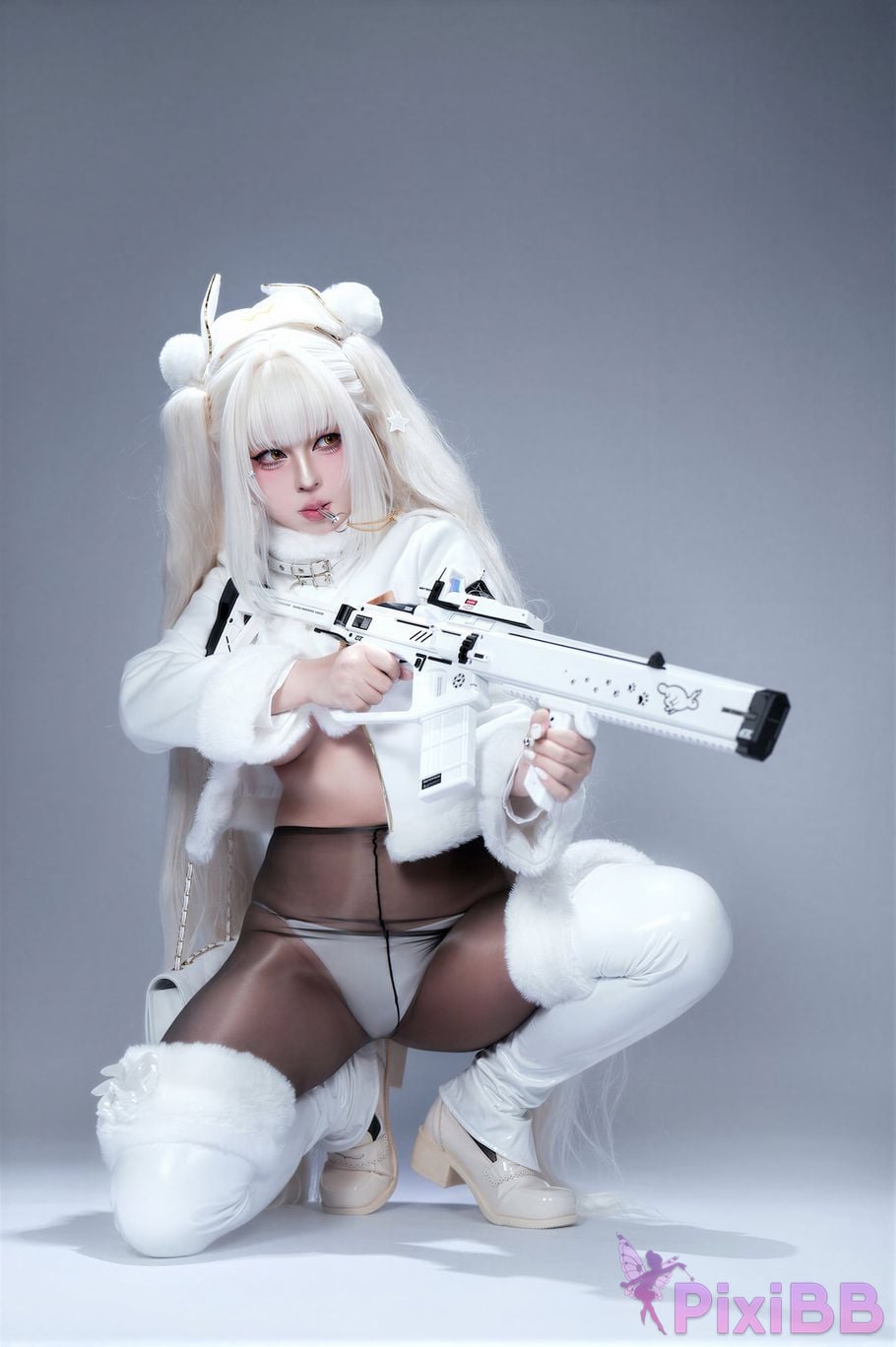 Cosplayer Half son Nikke goddess of victory Blanche lucky express PixiBB.COM 003