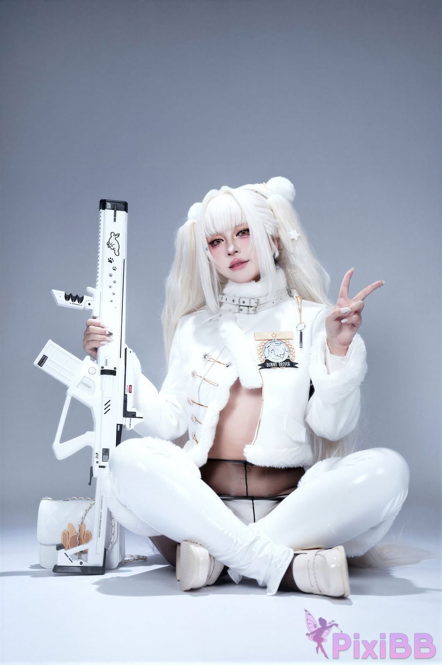 Cosplayer Half son Nikke goddess of victory Blanche lucky express PixiBB.COM 005