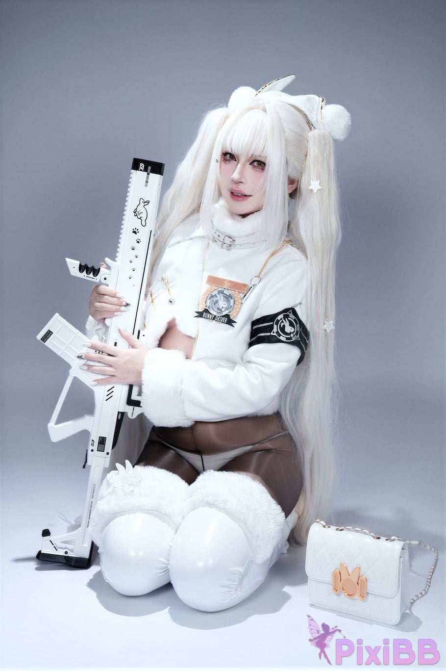 Cosplayer Half son Nikke goddess of victory Blanche lucky express PixiBB.COM 008