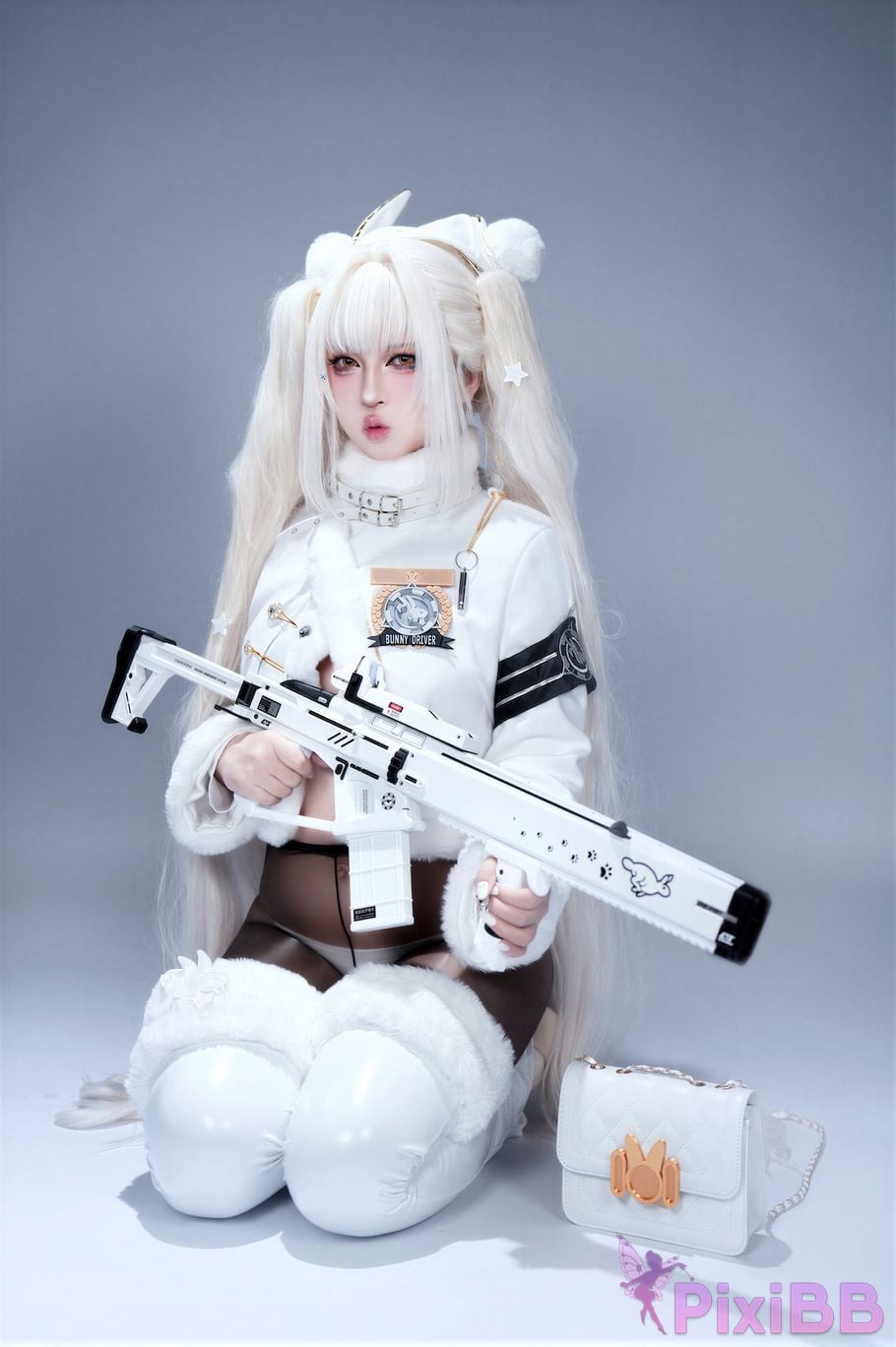Cosplayer Half son Nikke goddess of victory Blanche lucky express PixiBB.COM 009