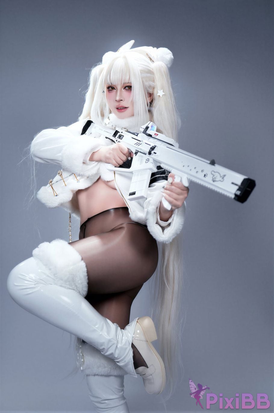 Cosplayer Half son Nikke goddess of victory Blanche lucky express PixiBB.COM 013