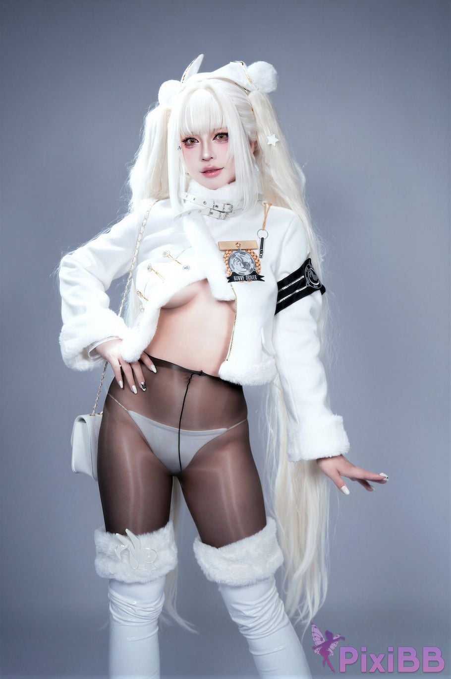 Cosplayer Half son Nikke goddess of victory Blanche lucky express PixiBB.COM 023