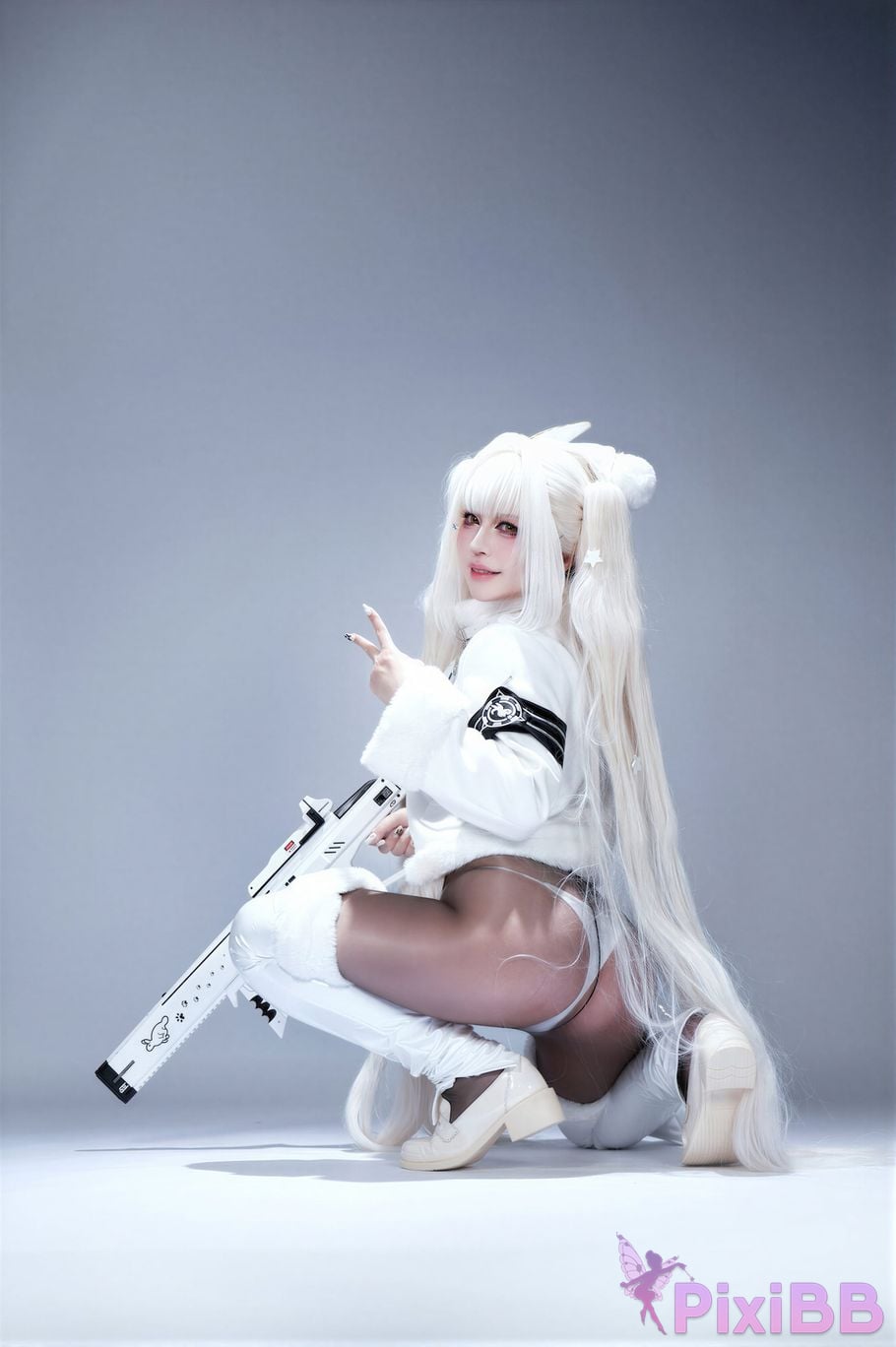 Cosplayer Half son Nikke goddess of victory Blanche lucky express PixiBB.COM 027