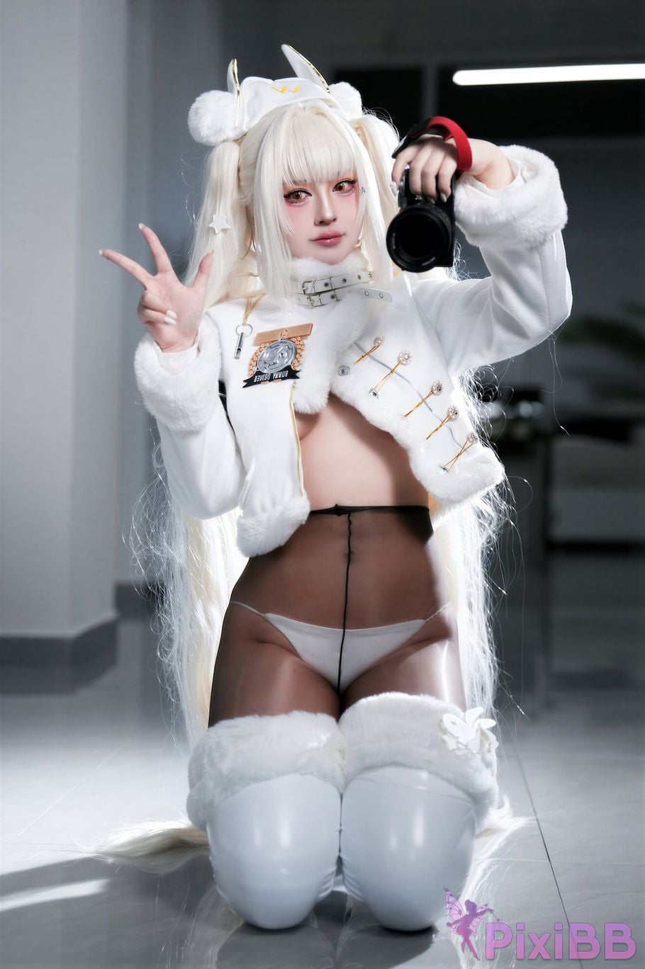 Cosplayer Half son Nikke goddess of victory Blanche lucky express PixiBB.COM 043