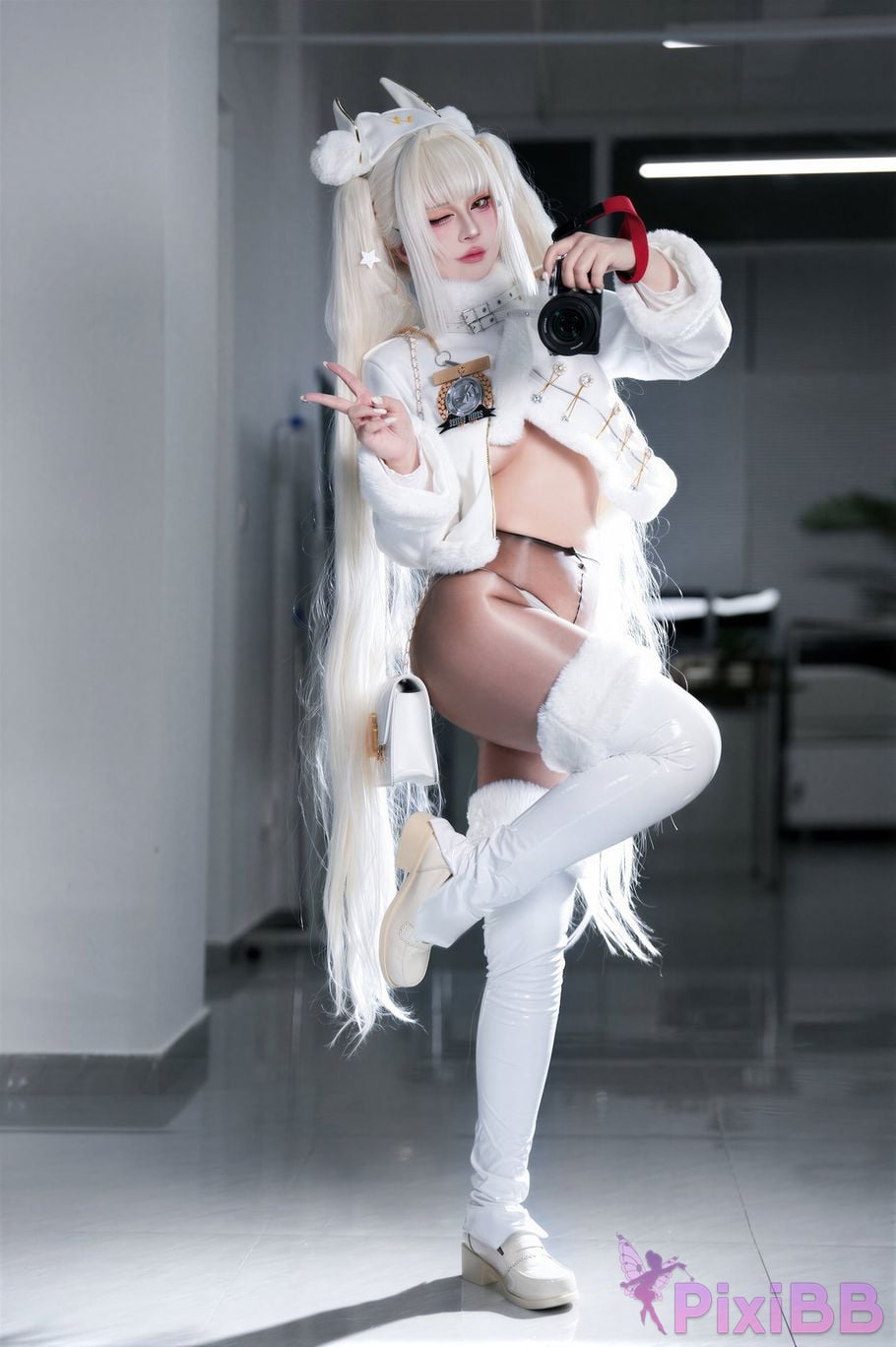 Cosplayer Half son Nikke goddess of victory Blanche lucky express PixiBB.COM 046
