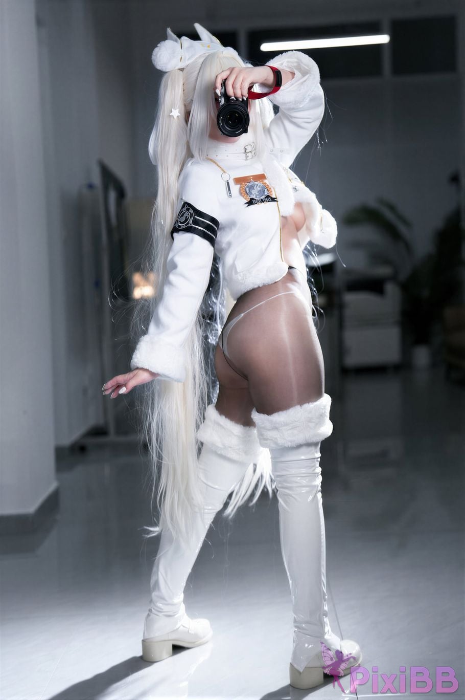 Cosplayer Half son Nikke goddess of victory Blanche lucky express PixiBB.COM 047