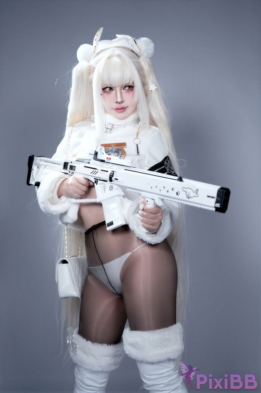 Cosplayer Half son Nikke goddess of victory Blanche lucky express PixiBB.COM 050