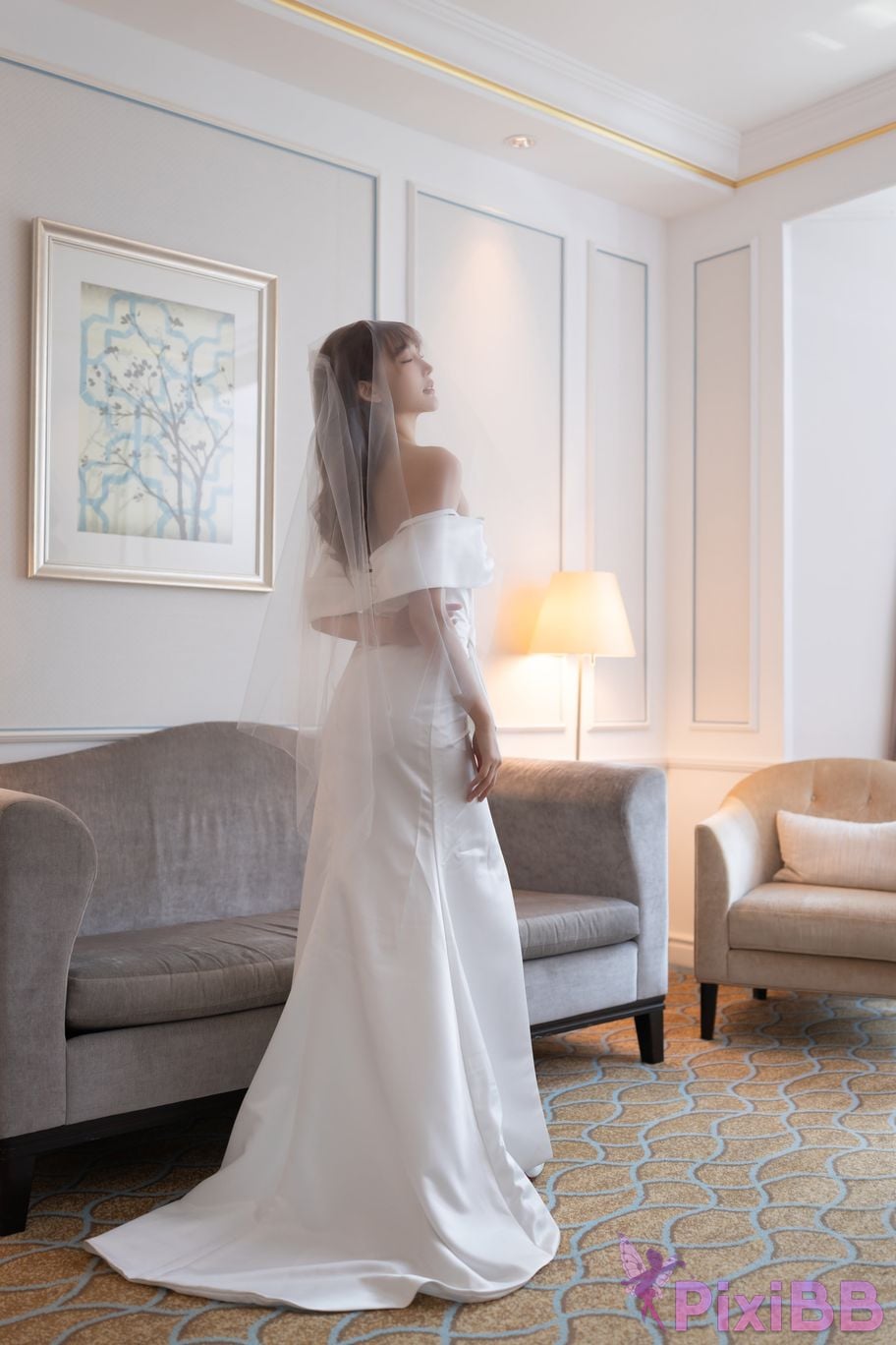 No watermark for in app purchases Lu Xuan Xuanxuan XIUREN Model wedding PixiBB.COM 014