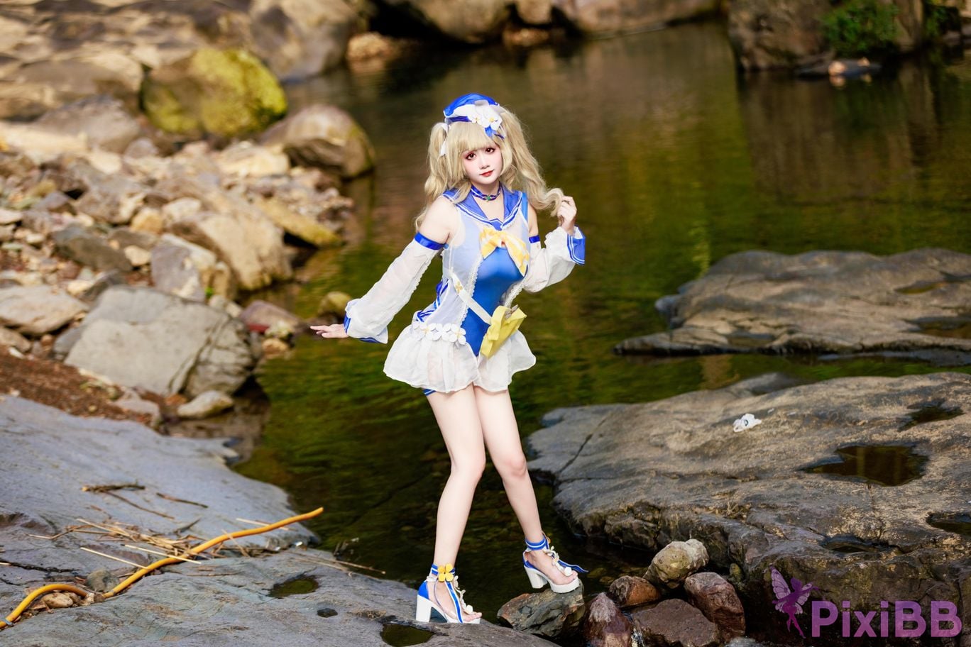 Cosplayer A Xuexue barbara swimsuit PixiBB.COM 002