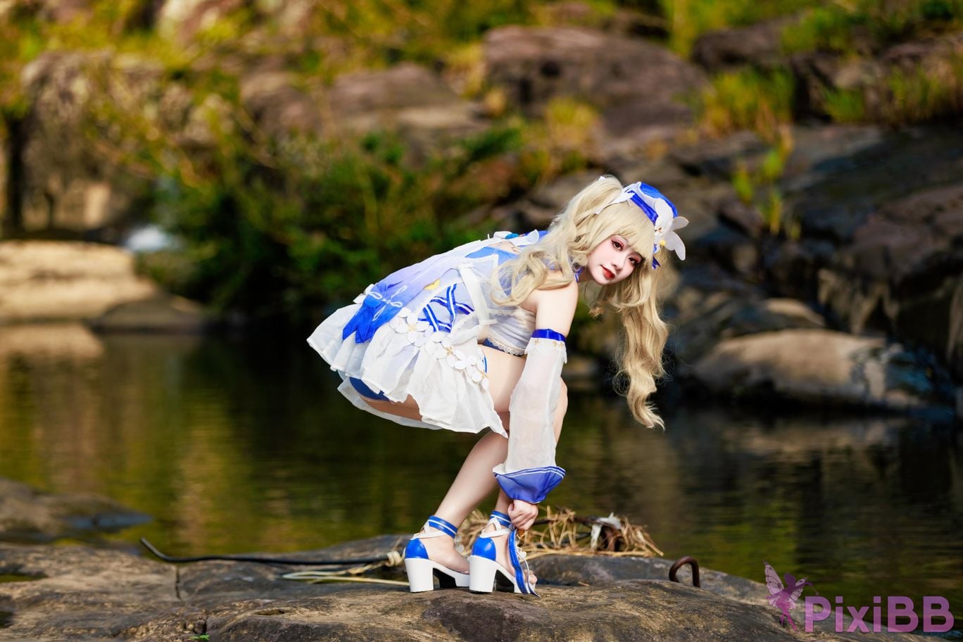 Cosplayer A Xuexue barbara swimsuit PixiBB.COM 007