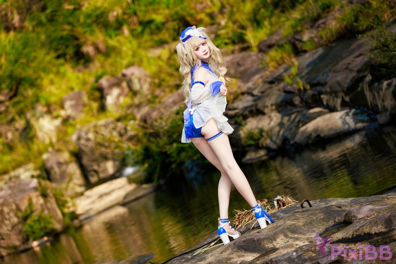 Cosplayer A Xuexue barbara swimsuit PixiBB.COM 008