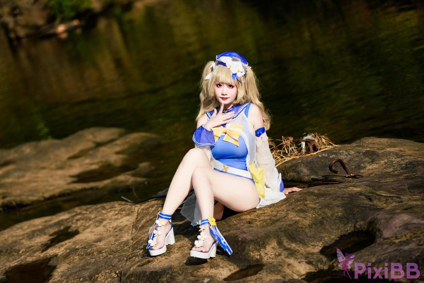 Cosplayer A Xuexue barbara swimsuit PixiBB.COM 010