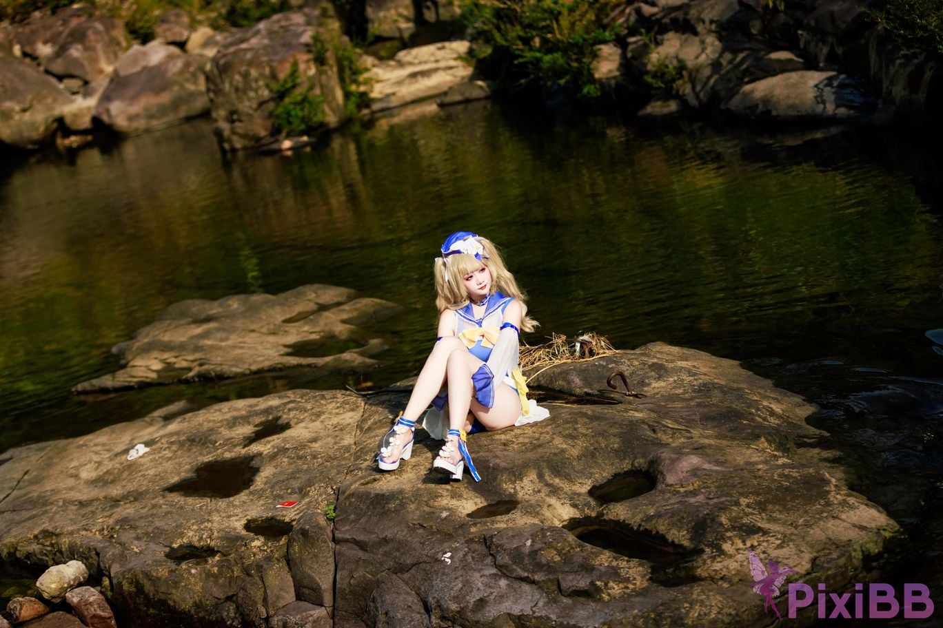 Cosplayer A Xuexue barbara swimsuit PixiBB.COM 011