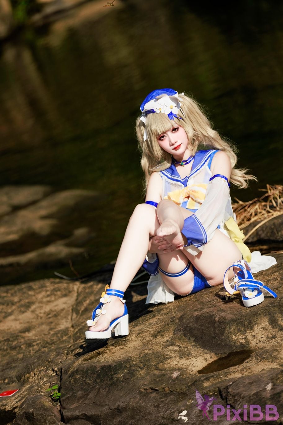 Cosplayer A Xuexue barbara swimsuit PixiBB.COM 012