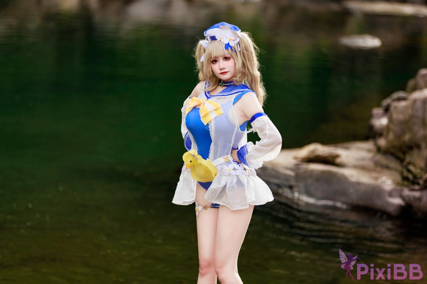 Cosplayer A Xuexue barbara swimsuit PixiBB.COM 014