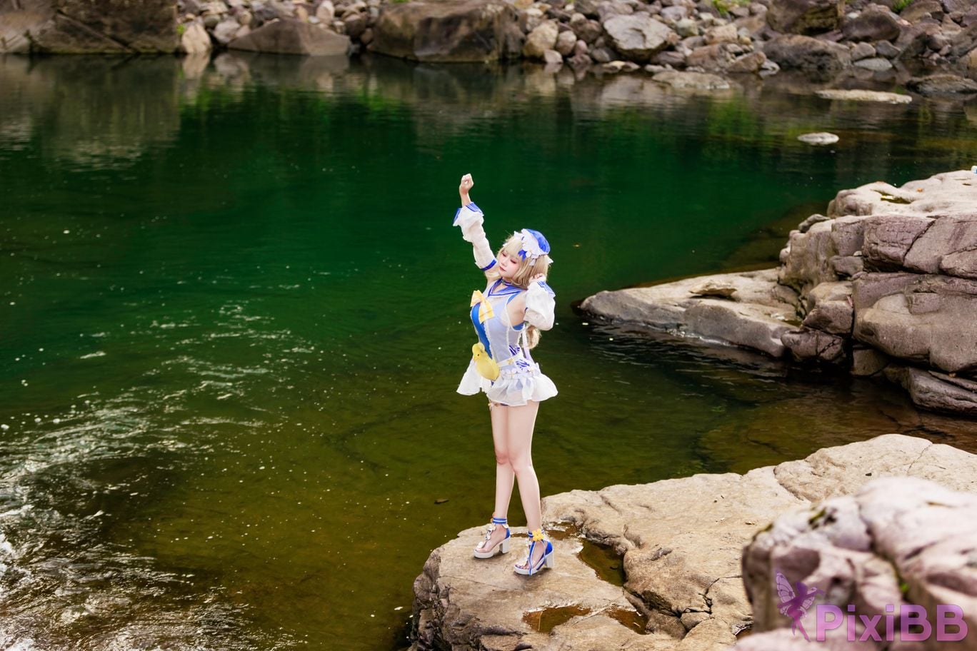 Cosplayer A Xuexue barbara swimsuit PixiBB.COM 015