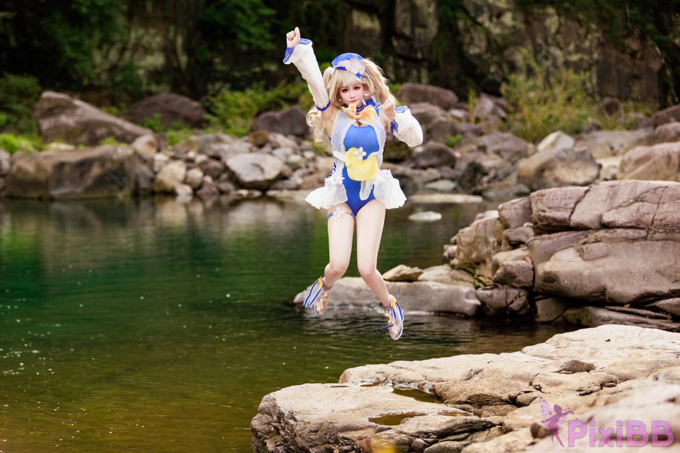 Cosplayer A Xuexue barbara swimsuit PixiBB.COM 018