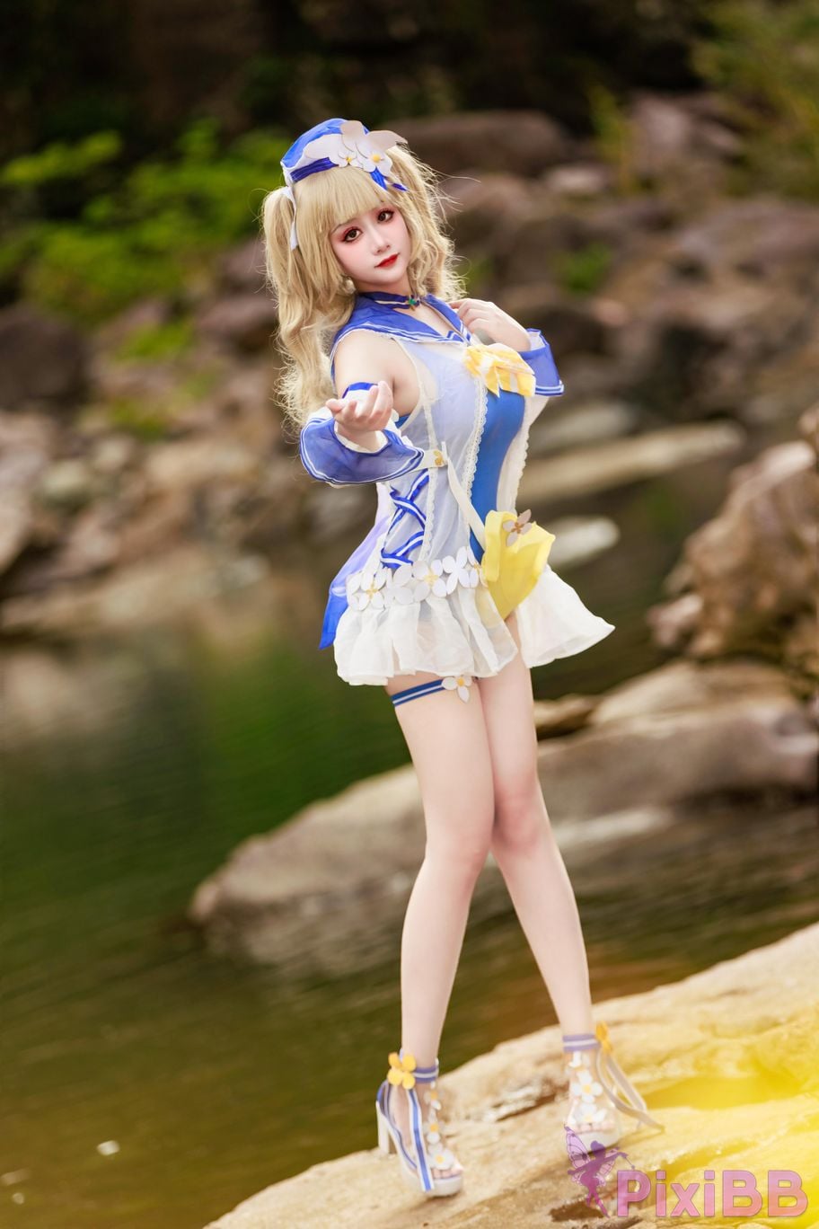 Cosplayer A Xuexue barbara swimsuit PixiBB.COM 019