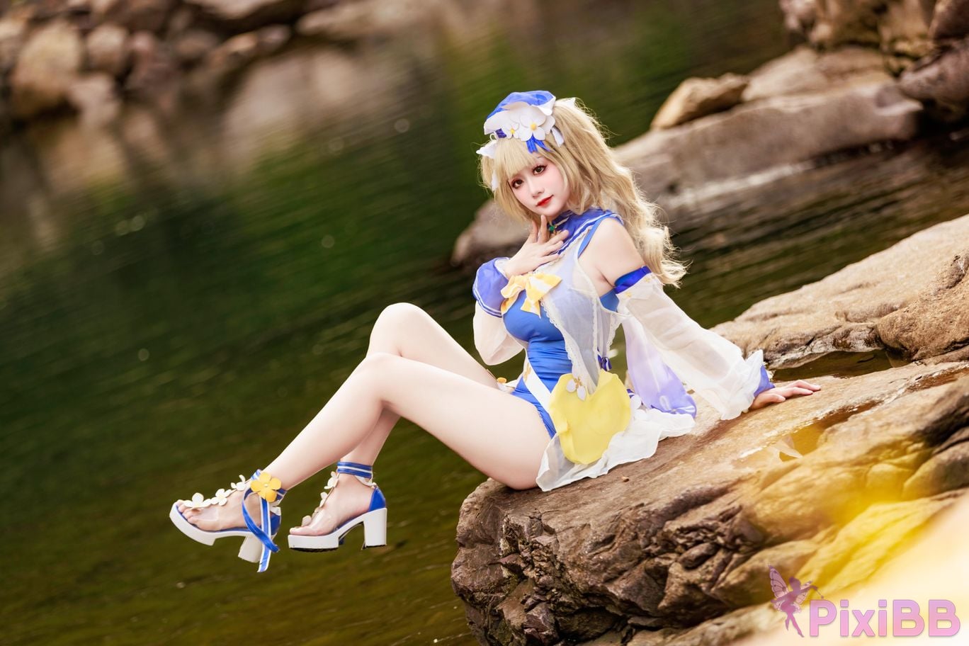 Cosplayer A Xuexue barbara swimsuit PixiBB.COM 020