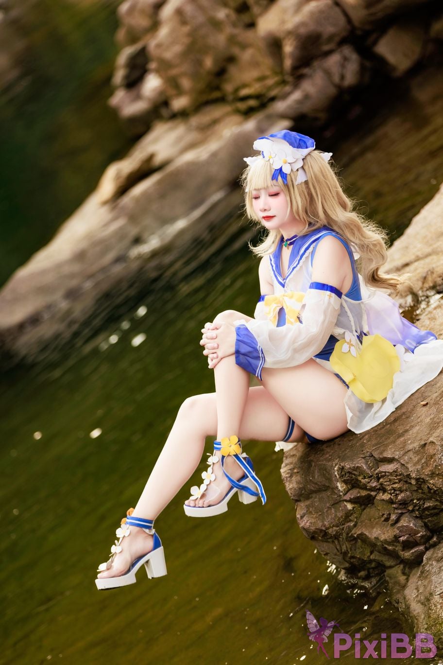 Cosplayer A Xuexue barbara swimsuit PixiBB.COM 021