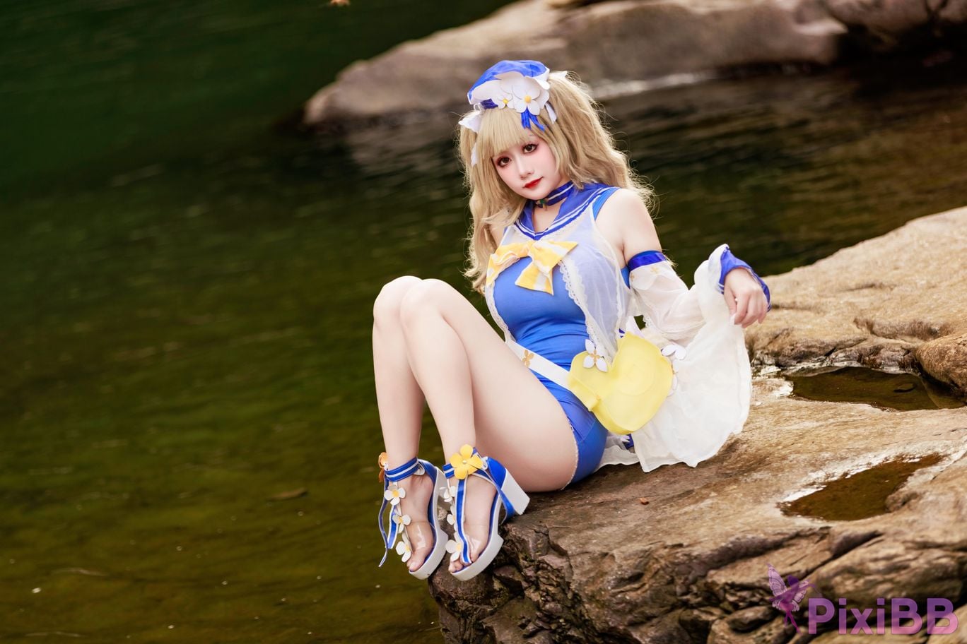 Cosplayer A Xuexue barbara swimsuit PixiBB.COM 022