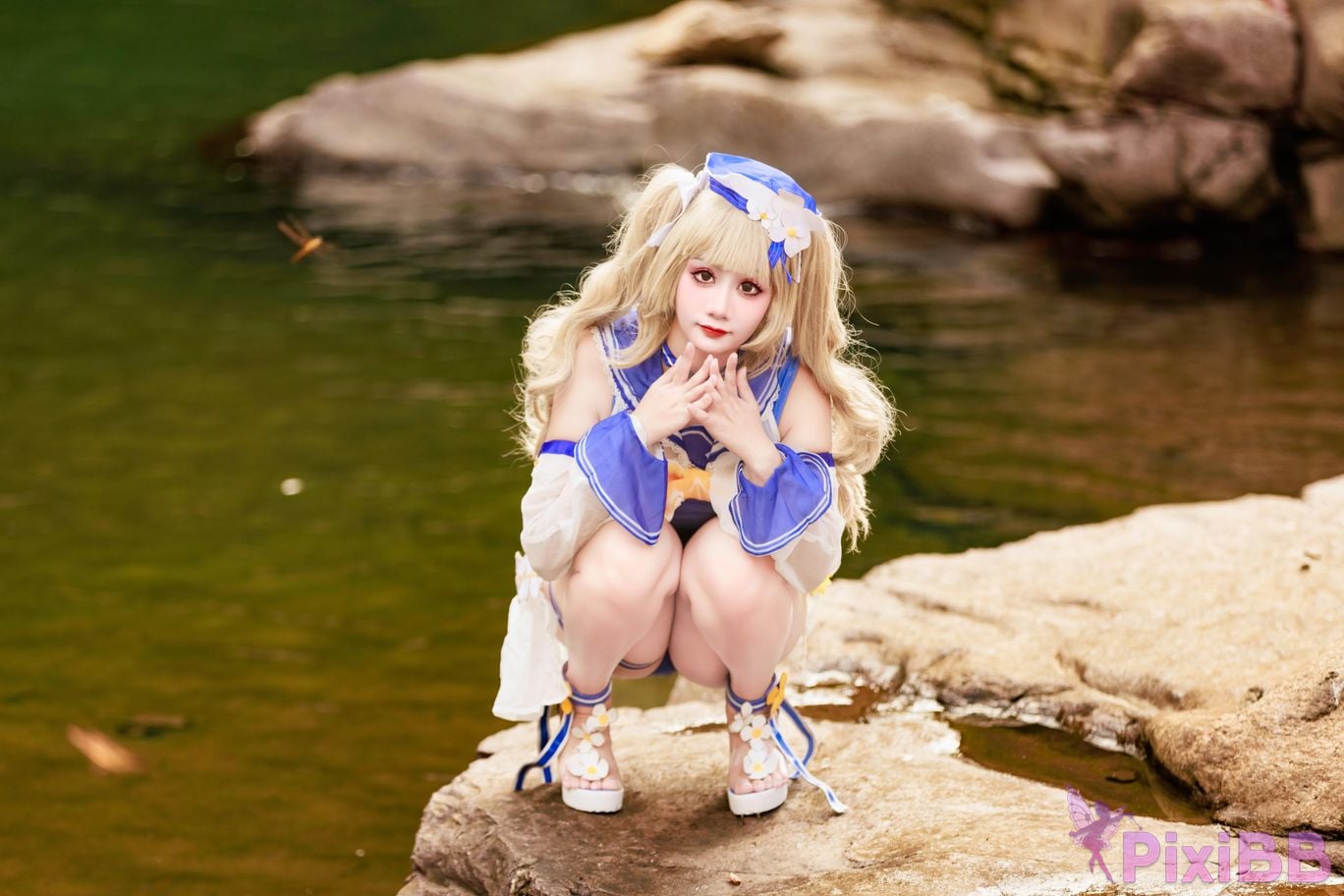 Cosplayer A Xuexue barbara swimsuit PixiBB.COM 023