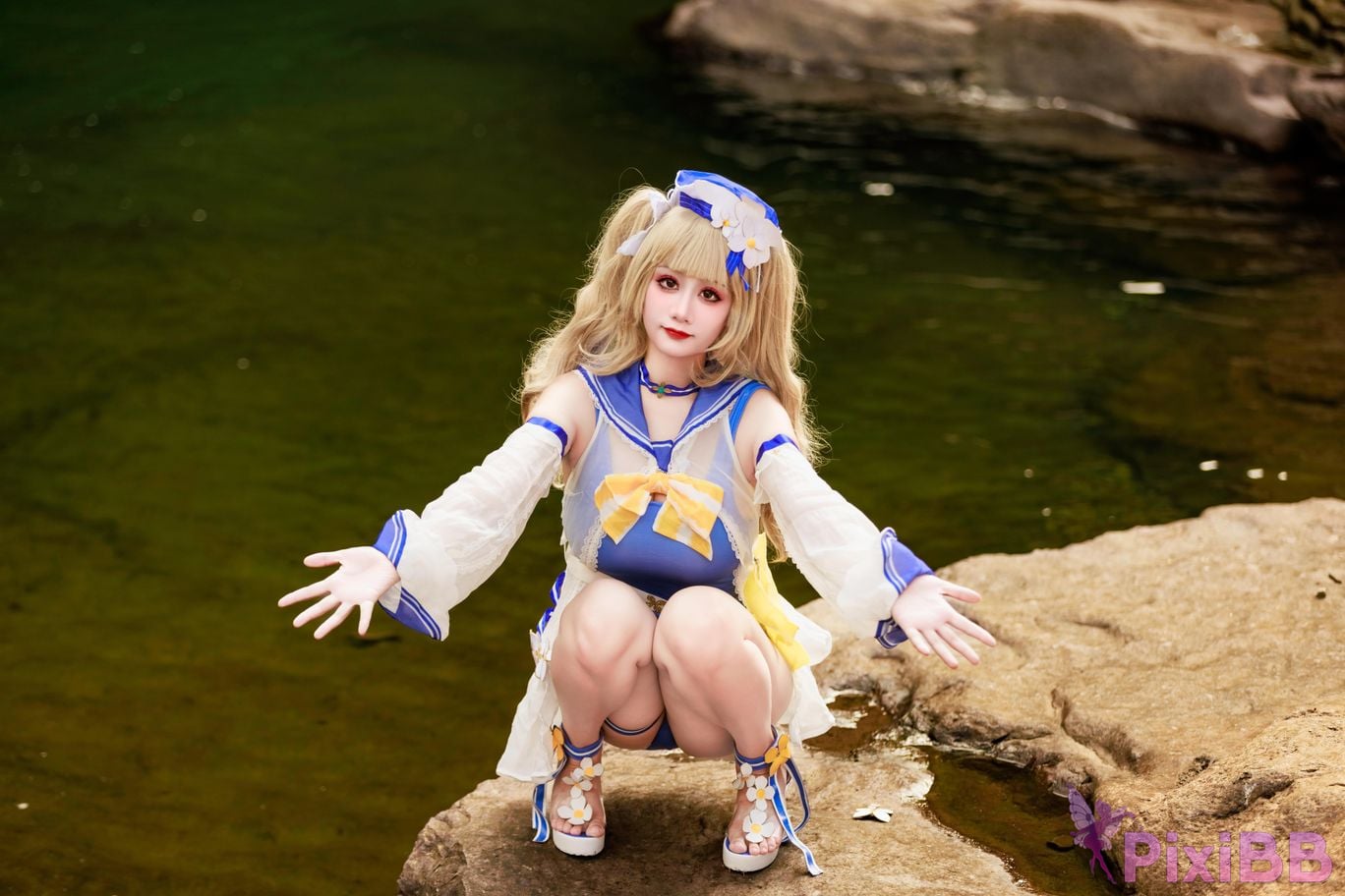 Cosplayer A Xuexue barbara swimsuit PixiBB.COM 024