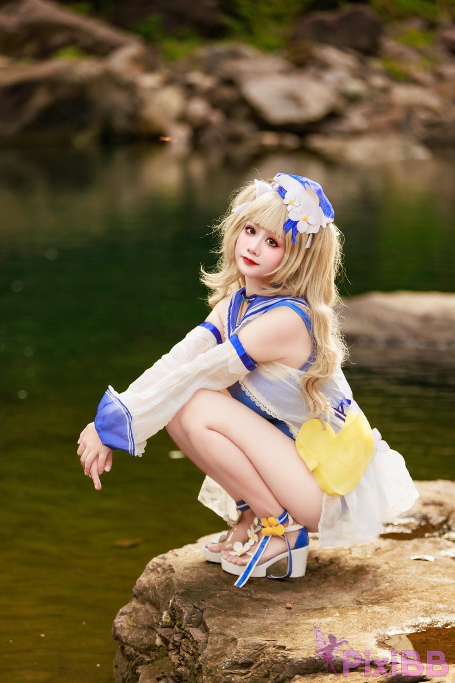 Cosplayer A Xuexue barbara swimsuit PixiBB.COM 025