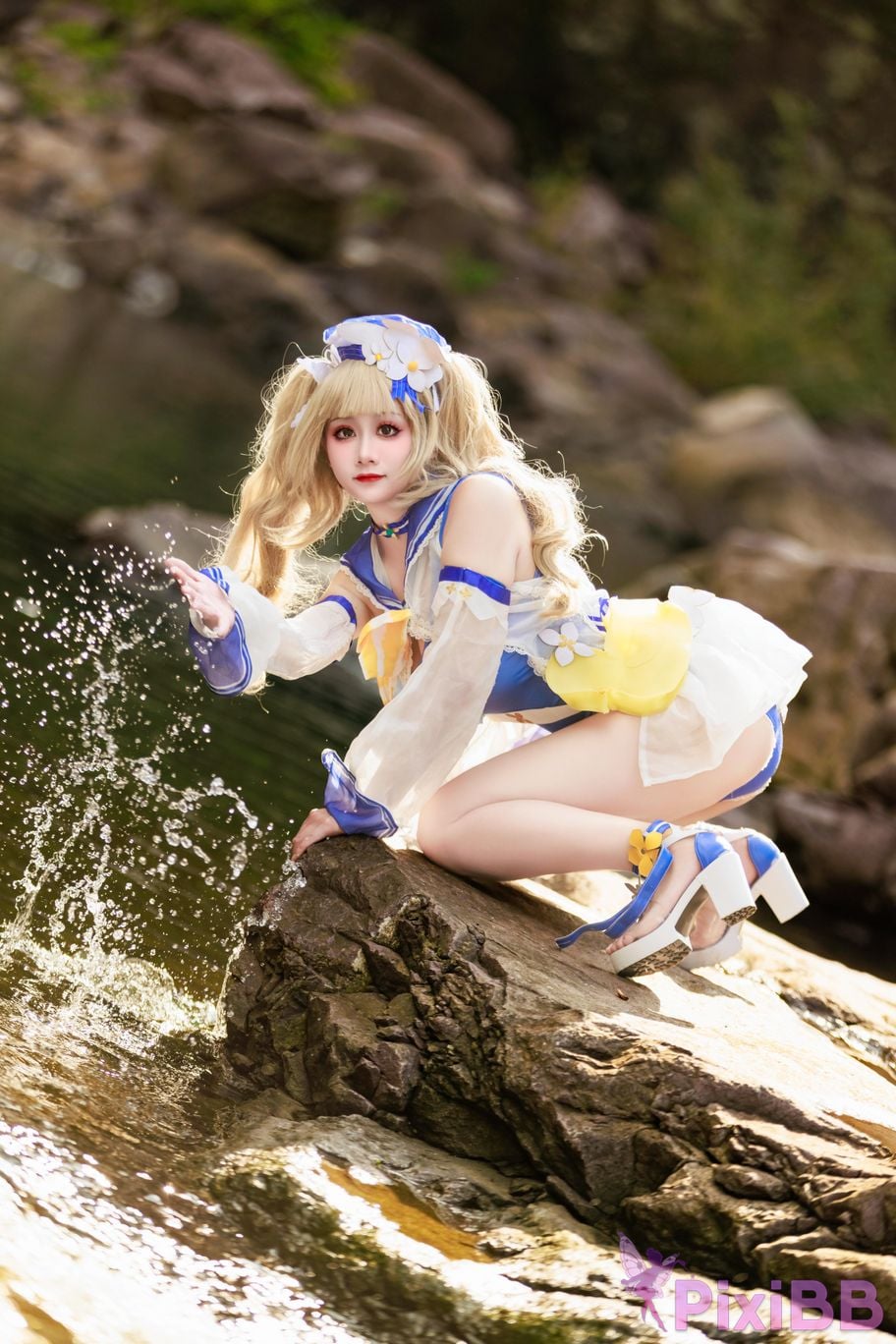 Cosplayer A Xuexue barbara swimsuit PixiBB.COM 028