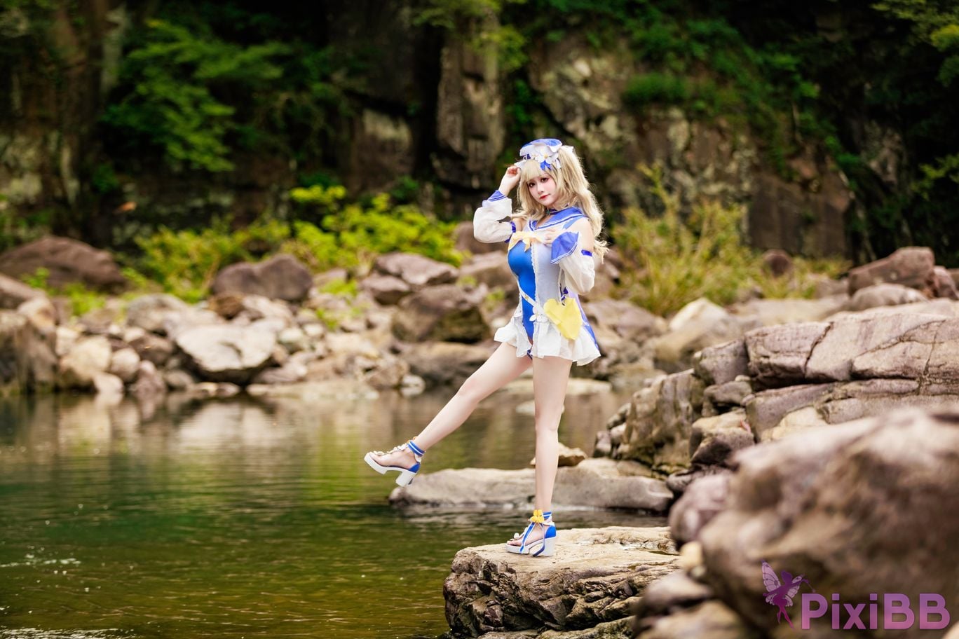 Cosplayer A Xuexue barbara swimsuit PixiBB.COM 029