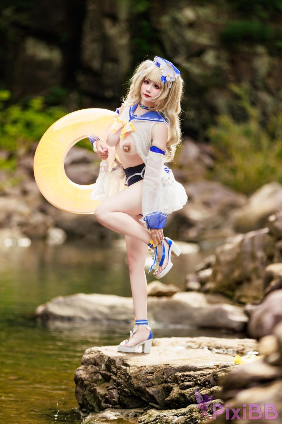 Cosplayer A Xuexue barbara swimsuit PixiBB.COM 031